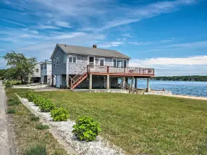 Deck & Beach Access: Waterfront Cape Cod Cottage