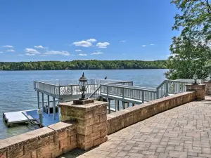 Bracey Home on Lake Gaston: Furnished 2-Story Dock