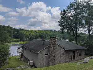 Lakefront offers privacy, year around fishing and nearby skiing at Elk Mountain!