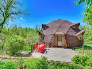 Geodesic Dome House 18 Acres on Baraboo River!
