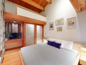 Modern mountain-view getaway w/ fireplace - walk to private ski locker by lifts