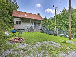 Creek 앞의 이상적인 Roan Mountain Cabin