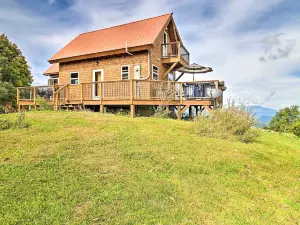 Deck + Mtn Views: Hot Springs Hideaway on 13 Acres