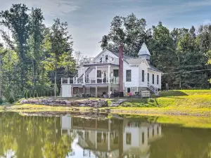 Dock, Game Room: Lakefront Villa in Saylorsburg!