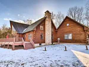 Luxury Log Cabin w/ EV Charger & Mtn Views!