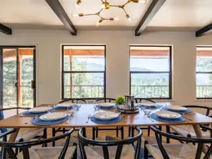 Secluded Mtn Top Family Haven w/Views Spa & Arcade