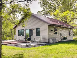 Pet-Friendly Iron River Cabin with Fire Pit!