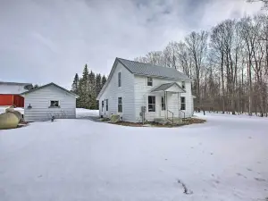 Fife Lake Farmhouse with Fire Pit by Manistee River!