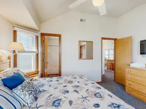 Waterfront home with gorgeous Sound view, private hot tub, W/D & pool