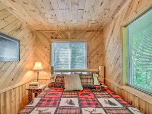 Big Lake Getaway w/ Private Beach + Fire Pit!