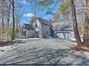 Wooded Waterfront Grantham Home < 10 Mi to Ski!