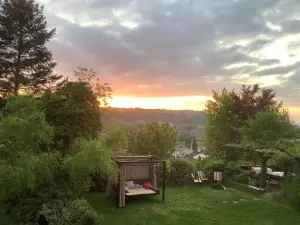Doppelzimmer Mit Neuem Bad im Souterrein der Villa Naturpark Rheinblick