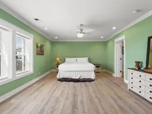 Gulf View Balcony and Cozy Living Area - Charming Beach House Escape