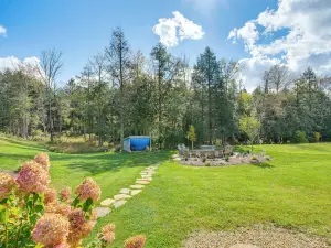 Spacious & Secluded Forksville Home: Fire Pit