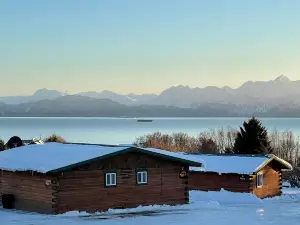 冰川景觀小木屋