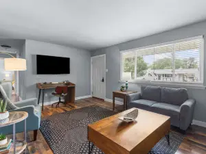 Private Backyard Retreat with Fire Pit - Inviting Charming