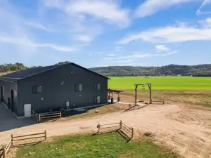 Barn! Pool w/ Rock Climbing Wall! Indoor BBall/Pickleball Court + Playground!