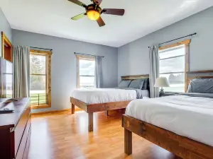 Walk to Beach Home with Game Room and Yard in Algoma!