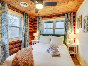 Peaceful Naples Cabin w/ Deck & Stream Views