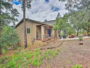 Fire Pit, Deck & Grill: Serene Prescott Cabin!
