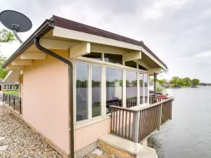 Riverfront Elkhart Rental Deck and Ping Pong Table!