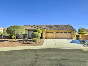 Bright Bullhead City Abode Fire Pit and Patio!