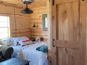 Brand new tiny cabin located on farm. Near rivers, trailsheads & national forest
