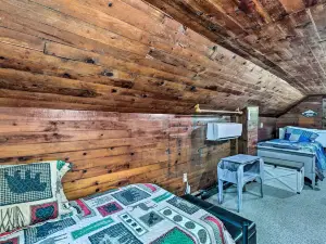 Rustic Cabin with Patio and Pond on Blue Ridge Parkway