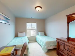 Modern Ocean Highlands home with Netarts Bay & ocean views, fireplace - dogs OK