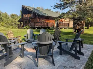 Private 3 BR 1.5 BA log cabin on 34 acres, driveway is 150' from ATV trail