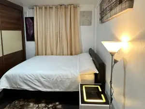 Stylish 1BR Apt w/ Fireplace & High-speed Wifi
