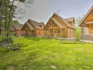 度假小木屋配有火坑：高爾夫，遠足和娛樂！