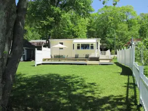 Amston Lake waterfront home, aluminum boat with electric motor provided