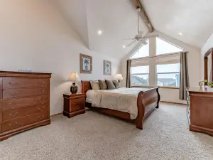 Exquisite home with spectacular views, deck, gas fireplace & game room