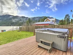 Lakefront Cabin w/ Stunning Mountain Views & Dock!