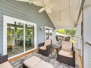 Waterfront Badin Lake Getaway Boat Dock, Fire Pit