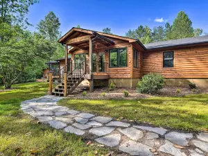 Rustic Sunset Escape on 67 Acres Outdoor Kitchen