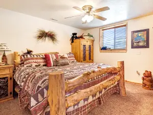 Cabin-style home with deck, patio, & amazing view - near Bear Lake
