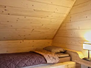 A Wooden, Eco-friendly House by the Goszcza Lake. Living Room, 2 Bedrooms