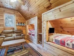 Dog-friendly cabin with hot tub, 2 fireplaces, game room. washer/dryer & AC