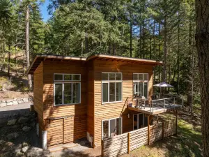 Gourmet Kitchen and Media Room - Tranquil Woodland Retreat