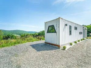 Container Home with Mountain Views Deck Fire Pit