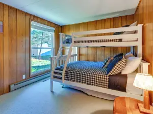 Lakefront Nekoosa Home Private Beach and Boat Dock!