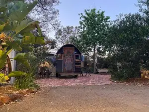 Gypsy Van Tiny House with Unique Outdoor Bathroom, Wifi & Firepit
