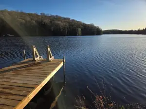Secluded Muskoka Glamping Cabin with Private Lake & Trails