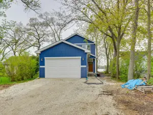 Lakefront Burlington Vacation Rental Dock and Beach