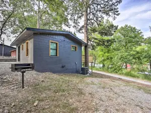 Deck & Boat Dock: Lakefront Cabin in Eucha!