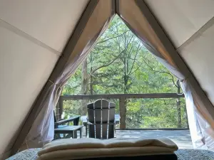 Bohamia - Cozy A-Frame Glamp on 268 Acre Forest Retreat