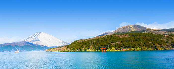 百年温泉旅馆京都料理,芦之湖游船赏富士山