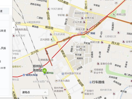 火车站距离酒店地图